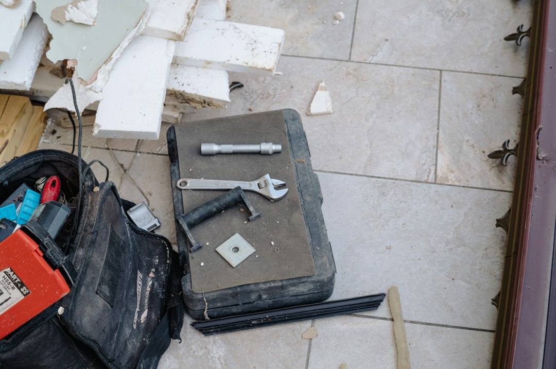 Professional plumbing tools prepared for a home repair